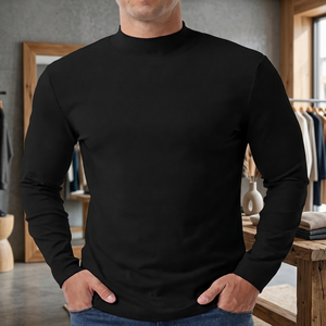 T-shirt de course à manches longues pour hommes, vente en gros, impression par sublimation, logo personnalisé, séchage rapide, jersey 100% coton respirant, style hip-hop - Product Image 2
