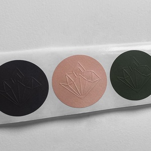 PVC Embossed Logo <strong>Sticker</strong> Waterproof Custom Paper 3D Logo Embossed Round <strong>Sticker</strong> with Gold Stamping - Product Image 3