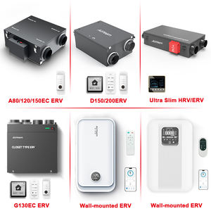 Recuperador de aire de bajo ruido ERV HRV con control Wifi, sistema de ventilación con recuperación de calor montado en la pared para el hogar, dormitorio o apartamento. - Product Image 5
