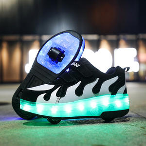 Vente en gros de chaussures à lumière LED simple face pour hommes/femmes patins à roulettes lumineux doublure en maille pour l'extérieur - Product Image 4