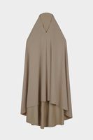 Nouvel Ensemble Ramadan Abaya Khimar Taupe Personnalisé pour Femmes Jilbabs Sur Mesure Premium Jersey Tunique de Prière Khimar Vêtements Musulmans Hijab
