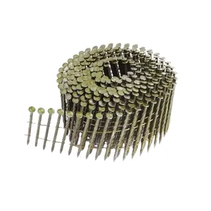 15 derajat 2-1/4 ''x0, 099 ''sekrup shank Framed coil kuku