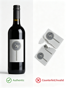 Étiquette RFID <span class=keywords><strong>jetable</strong></span> anti-effraction NFC pour antenne fragile, invalide si décollée, pour bouteille de vin - Product Image 6