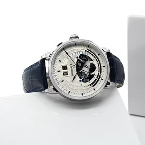 Montres multifonctionnelles pour hommes, livraison directe, mouvement à quartz japonais, bracelets en cuir véritable, résistantes à l'eau 30m, luxe et mode - Product Image 4