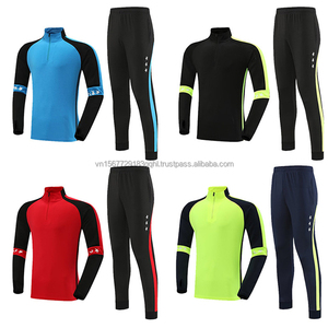 เสื้อฟุตบอลฤดูใบไม้ร่วงฤดูหนาวปี 2026 แจ็คเก็ตแขนยาวแบบซิปครึ่งตัว พิมพ์ลาย ระบายอากาศได้ดี ชุดฝึกซ้อมสำหรับเด็กและผู้ใหญ่ ผ้าฟลีซ - Product Image 2