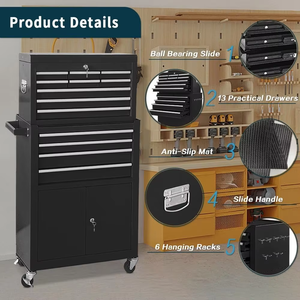 Altertool Cofre <span class=keywords><strong>de</strong></span> <span class=keywords><strong>herramientas</strong></span> <span class=keywords><strong>de</strong></span> acero <span class=keywords><strong>de</strong></span> 13 cajones Puerta <span class=keywords><strong>doble</strong></span> <span class=keywords><strong>con</strong></span> <span class=keywords><strong>ruedas</strong></span> <span class=keywords><strong>Caja</strong></span> <span class=keywords><strong>de</strong></span> <span class=keywords><strong>herramientas</strong></span> desmontable grande para almacenamiento mecánico OEM personalizable - Product Image 5