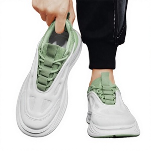 Men's Summer Running Casual <b>Shoes</b> High Style White Torre Breathable Mesh All-match Thick-Soled Trendy <b>Height</b> <b>Increasing</b> - Product Image 1