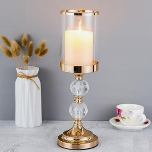 Bougeoir intérieur ouragans en métal noir pour éclairage de Noël pour décorations de mariage et espaces de vie à la maison - Product Image 2