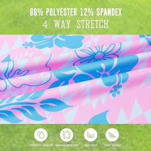 Personalizado verano patrón floral protección solar Spandex poliéster anti-pilling transpirable moda Golf Polo camisa - Product Image 4