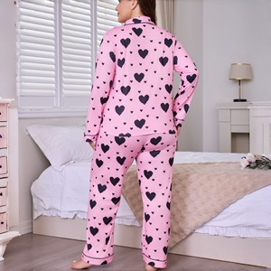 <span class=keywords><strong>Pigiama</strong></span> <span class=keywords><strong>Donna</strong></span> Stile Europeo-Americano Autunno Inverno <span class=keywords><strong>Taglie</strong></span> Forti Cardigan con Colletto a Risvolto Maniche Lunghe Pantaloni Abbigliamento da Casa - Product Image 4