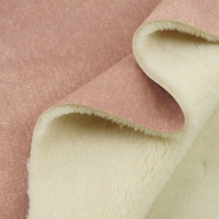 Tissu composite fourrure et PU Bell - Mélange de laine double face pour manteaux et accessoires d'hiver