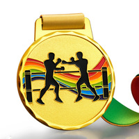 Médaillon souvenir 3d en métal personnalisé et personnalisé, médaillon de boxe, en or, argent, bronze, sport, muay thaï, à vendre, pièces