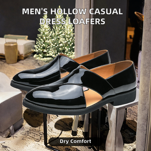 Zapatos Oxford Casuales para Hombre, Tallas Grandes 38-46, Microfibra Transpirable, con Aumento de Altura, Sin Cordones, Color Sólido - Product Image 2