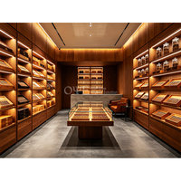 Armoire à cigares sur mesure, moderne, faite à la main, grande taille, avec finition laquée écologique pour l'exposition des cigares