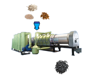 Machine de carbonisation rotative à haute température Une efficacité thermique supérieure convertit la sciure de bois Coquille de noix de coco Équipement Biochar - Product Image 1