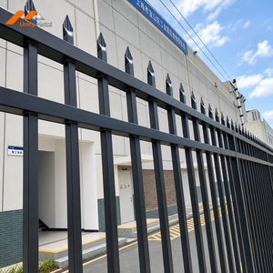 Contractor Picket Fence Panel Bulk Supply Galvanized Steel Electrophoretic Coated Anti Rust <b>Fencing</b> for Commercial Project, CE - Product Image 1
