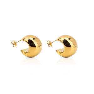 Chris April Fashion <strong>Jewellery</strong> 316L Stainless Steel Pvd Gold Plated Non-tarnish <strong>Japanese</strong> Akoya 3D Heart Earrings - Product Image 4