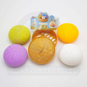 ของเล่นบีบลดความเครียดรูปซาลาเปา/โมจิ ยืดหยุ่นได้ นุ่มนิ่ม สำหรับเด็ก - Product Image 4