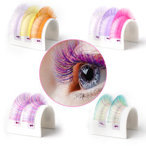 自有品牌混色睫毛延长件 羊绒色睫毛 彩虹睫毛 - Product Image 5