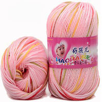Fil à crocheter 5 plis en coton laitier 100% acrylique pour tricot de bébé, fourni directement par l'usine