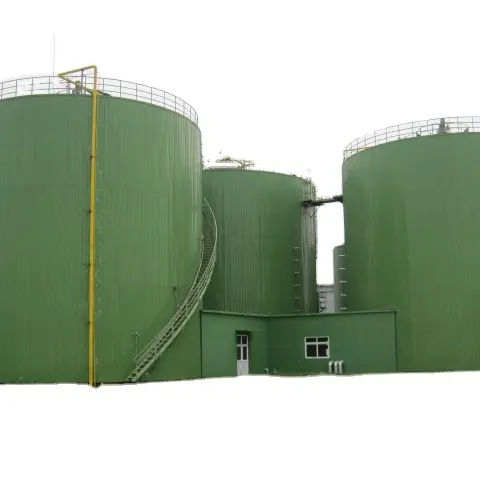 क़िंगदाओ फैक्टरी थोक अनुकूलन 1000m3 बायोगैस पाचक टैंक अपशिष्ट बायोगैस बिजली जनरेटर पानी की टंकी के लिए शिविर