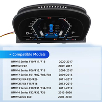 Écran LCD numérique de tableau de bord de 12,3 pouces, compteur de vitesse, panneau de tableau de bord, conserve le HUD d'origine pour BMW Série 3 F30 F31 F34 F35 2012-2019
