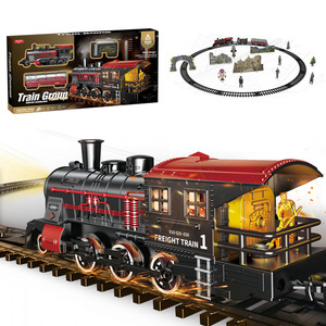 Tren de juguete pista de alta velocidad ferrocarril estacionamiento modelo niños niño tren de vapor eléctrico <span class=keywords><strong>regalo</strong></span> de Navidad - Product Image 1