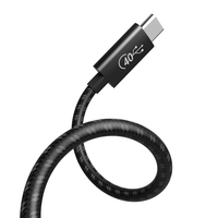 Câble USB 4 Type-C TBT4 haut de gamme, câble tressé, sortie d'affichage 8K, transfert de données 40 Gbps, charge 100 W, Thunderbolt 4 pour appareil photo