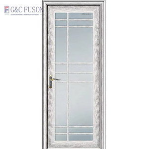 Fuson toptan envanter amerikan evi özelleştirilmiş duş giriş dar çerçeve alüminyum iç buzlu cam banyo kapısı - Product Image 2