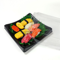 Boîte en plastique jetable pour sushi, de haute qualité alimentaire, personnalisé 50 pièces