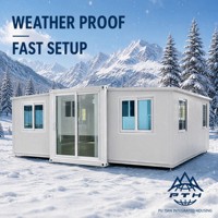 Kostengünstiges 20ft 10ft Doppelflügel-Erweiterungshaus Kleines Modulares Heim Vorgefertigter Notunterstand für Katastrophenhilfe