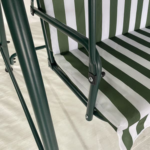 كرسي سرير معلق عالي الجودة من 3 أشخاص بتصميم حديث للأماكن الخارجية من المعدن من حيث السقف - Product Image 2