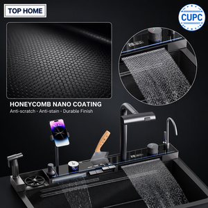 Set Lavello da <span class=keywords><strong>Cucina</strong></span> Multifunzionale Smart Waterfall in Acciaio Inox 304, Lavelli da <span class=keywords><strong>Cucina</strong></span> Moderni in Acciaio Inossidabile - Product Image 4