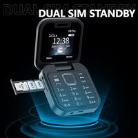 Teléfono móvil plegable pequeño i16 Pro, registro automático de llamadas, Marcación rápida, Radio FM, Mini teléfono plegable, 2 tarjetas SIM, teléfono móvil desbloqueado GSM