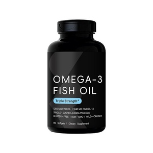 Cápsulas de Aceite de Pescado Omega 3 de Triple Potencia 3X 2000mg, Aceite de Pescado Puro con 1000mg de DHA y EPA, Cápsulas Blandas de Aceite de Pescado Omega 3 - Product Image 1