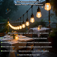 Guirlandes lumineuses LED en plastique personnalisables, étanches IP65, incassables, pour décorations de mariage et de café en extérieur