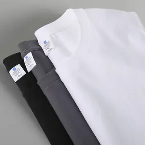 Gilet sans manches lourd 240G coton col rond T-shirt couleur unie été Fitness course sweat Logo imprimé personnalisé