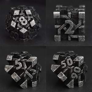 <span class=keywords><strong>Set</strong></span> <span class=keywords><strong>di</strong></span> 7 Dadi Metallici D&D RPG con Design Cubo <span class=keywords><strong>di</strong></span> <span class=keywords><strong>Rubik</strong></span>, Personalizzabili con Logo, per Giochi da Tavolo - Product Image 4