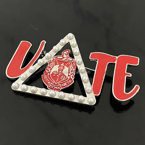 Grand Triangle VOTE Société Grecque DELTA Sororité Émail Rouge Broche En Métal Vote Bourse Bijoux Cadeau <span class=keywords><strong>Pin</strong></span> pour Mariages - Product Image 1