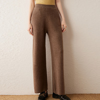 OEM Grande quantité Nouveau design Cachemire uni tricoté pour femme Pantalon en laine et cachemire Pantalon pour femme en cachemire