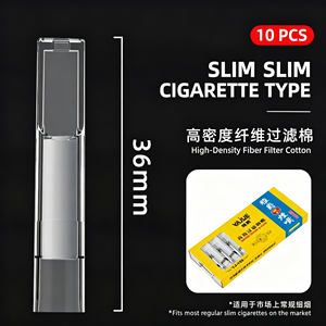 Filtros Desechables para Cigarrillos, Exclusivamente para Cigarrillos Slim, Filtración de Algodón Verde, Boquilla con Filtro para Cigarrillos Slim - Product Image 3