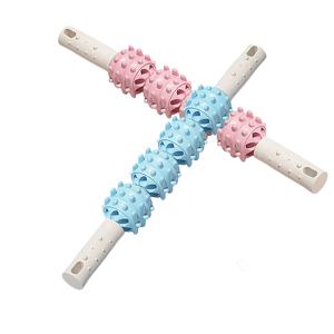 2025全身PVC <span class=keywords><strong>Thera</strong></span>マッサージローラースティックピンクブルー刺激ボールデザイン腹筋防水フット腕ヘッド - Product Image 1