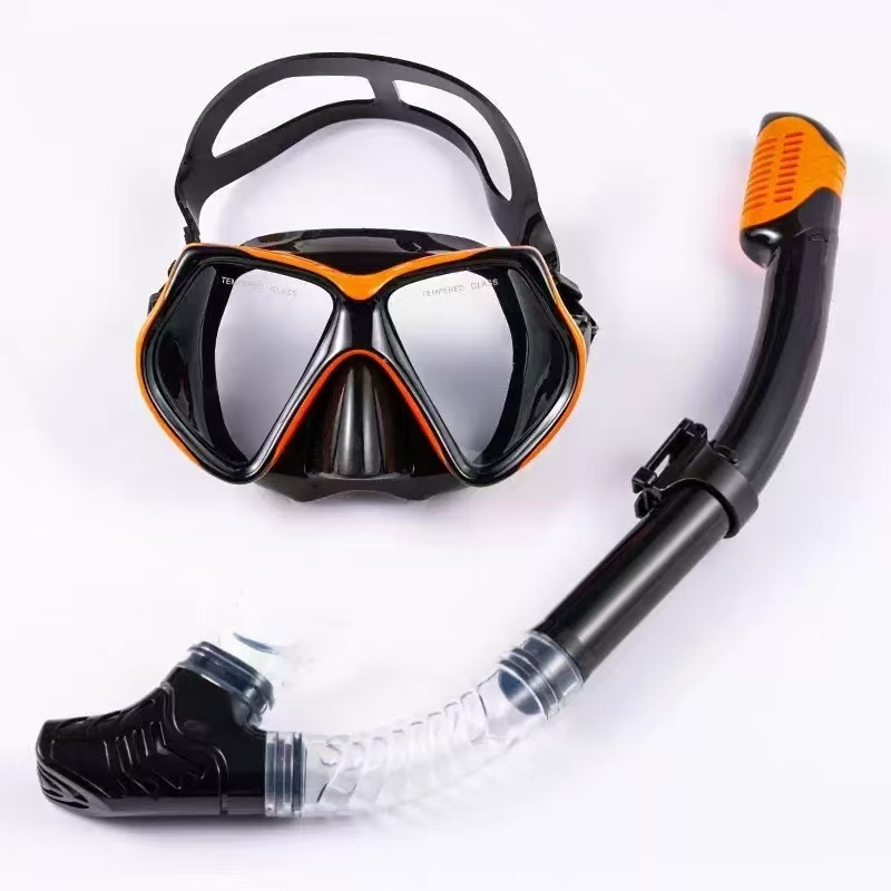 Masque de plongée orange