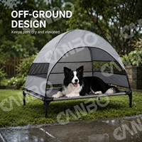 CANBO extérieur respirant Oxford tissu surélevé lit de chien avec canopy voyage portable camping lit d'animal