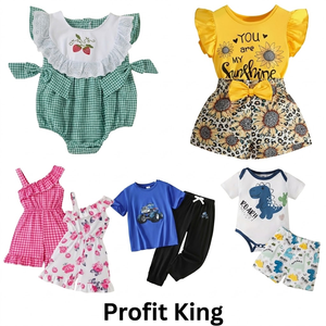 Conjuntos de Camisetas de Algodón para Niños con Pantalones Cortos, Estampado de Dibujos Animados a Rayas, Ropa de Verano para Niños y Niñas, Colores Variados CN 2026.5 - Product Image 4