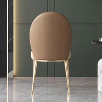 Chaises de salle à manger GEDO modernes en cuir de haute qualité avec un cadre en métal luxueux et robuste, meubles pour la maison à prix bas
