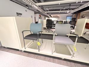 China Custom Fabric Library Lese bürostuhl Mesh Bequeme Büros tühle Stapelbare Stühle - Product Image 6