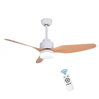 Energy Saving Iron ABS Decorative Indoor Bedroom 47Inch 3 Blades Led Ceiling Fan Light