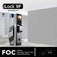 Cerradura de Seguridad para Puerta de Vidrio TIMY A8 con Huella Dactilar, Reconocimiento Facial, Tarjeta RFID, Control por Aplicación, Cámara Integrada, Aplicación Tuya