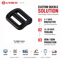 Plastic Tri-Glide Buckle Model AM1202C with Functional Design for B2B Accessory Assemblies, Custom Color and Logo OEM Supply